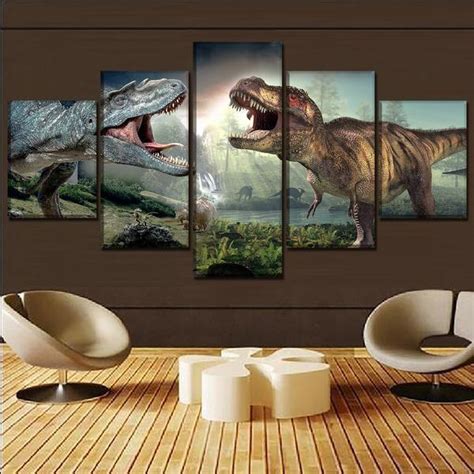 Jurassic World 2 Dinosaurs Movie 5 Panel Canvas Art Wall Decor