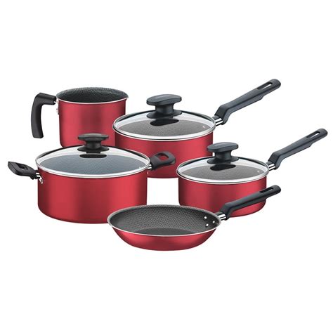 Bateria De Cocina Tramontina 20399782 Loreto 8 Piezas Tramontina Bergamo 8 Piezas Roja Walmart