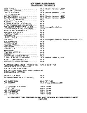 Fillable Online Recorder Of Deeds Fees Fax Email Print Pdffiller