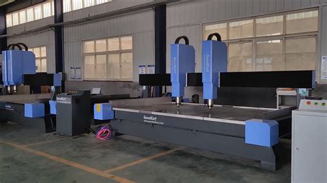 Goodcut Axis Double Head Stone Cnc Router Two Heads