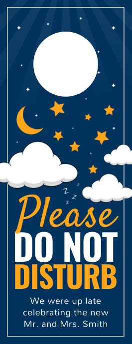 Do Not Disturb Door Hanger Template Postermywall