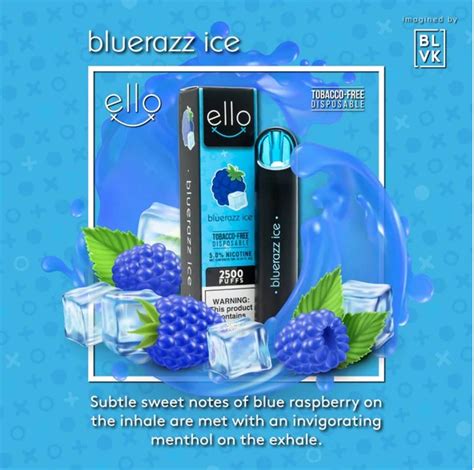 BLVK ELLO DISPOSABLE VAPE 2500 PUFFS PEACHY ICE FLAVOUR Vape ZE Power