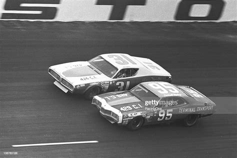 Darrell Waltrip Races Side By Side With Jim Vandiver During The News