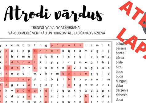 Uzdevumi Burtu Diferencēšanai Sākumsskola Mācību Materiāli