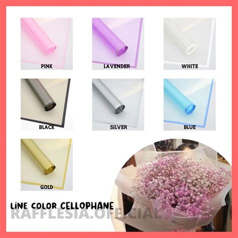 Jual Lembar Flower Wrapping Paper Transparan List Kertas Buket