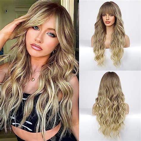 Amazon BLONDE UNICORN Ombre Blonde Wig With Bangs Ombre Blonde