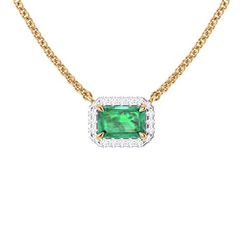 Halo Emerald Necklace Fenton