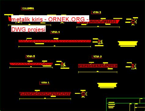 Proje Sitesi Metalik Kiri Autocad Projesi