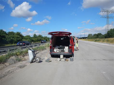 Erneuerung Der Fahrbahn BAB A 14 Ausfahrt Leipzig Mitte Schkeuditzer