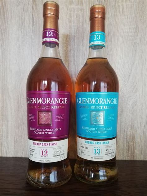 Glenmorangie 12 yo Malaga Cask Finish & 13 Cognac Cask - Catawiki