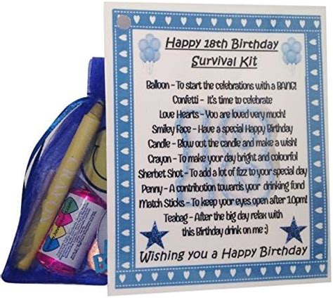 SMILE GIFTS UK Son S Survival Kit Gift Great Novelty Gift For Birthday