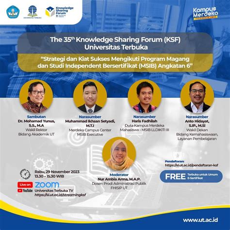 The 35th Knowledge Sharing Forum KSF Universitas Terbuka Strategi