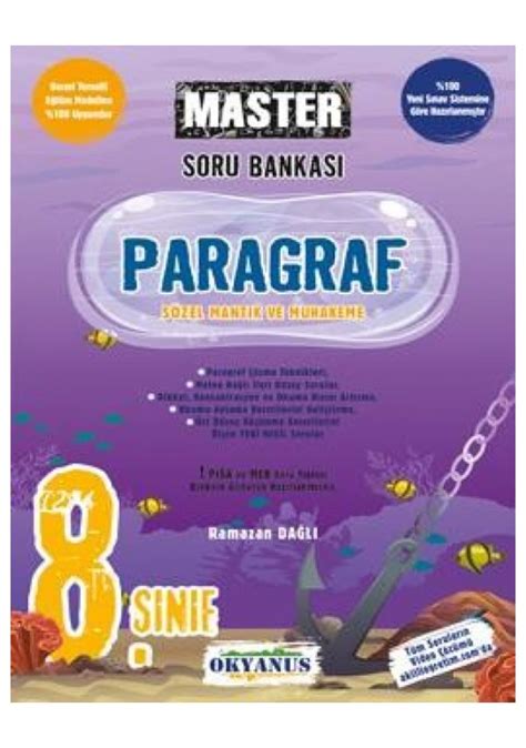 Okyanus Yay 8 Sınıf Master Paragraf Soru Bankası Fiyatları ve Özellikleri