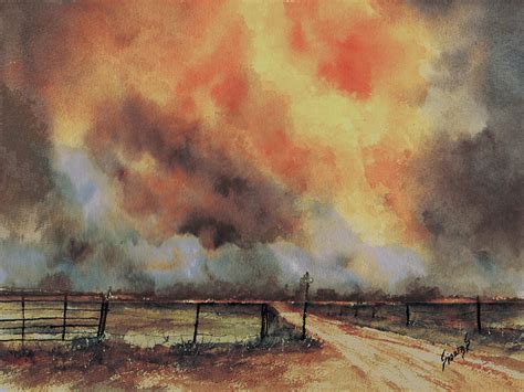 Northwest Oklahoma Wildfire Painting By Sam Sidders Fine Art America