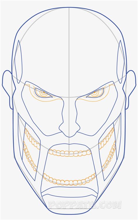 How To Draw A Titan Face Pop Path Png Anime Face Outline Sketch Png