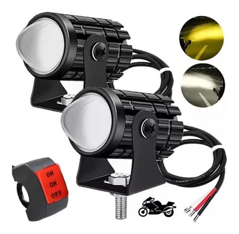 Par Faros Luces Led Para Motos Auto Doble Color Impermeable Envío gratis