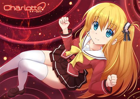 Free Download Hd Wallpaper Anime Charlotte Blonde Blue Eyes