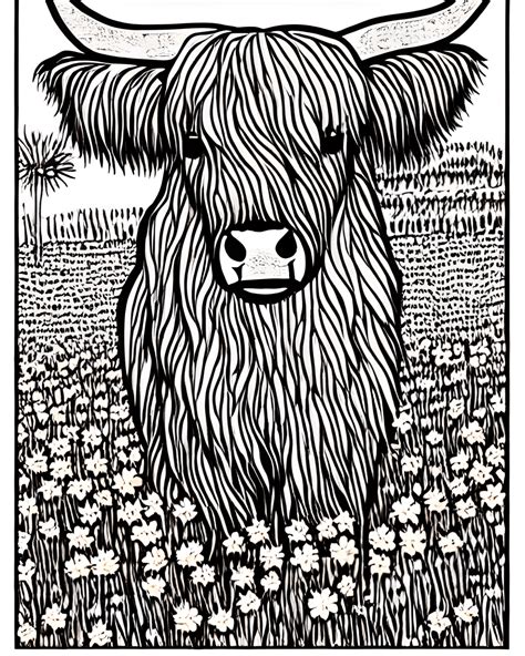 Printable Highland Cow Coloring Pages Printable Free Templates