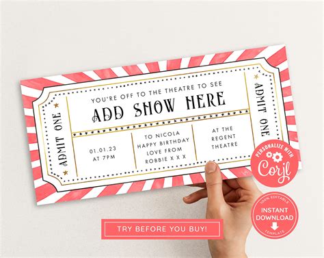 Free printable theatre tickets free, Download Free printable theatre ...