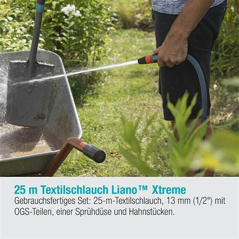 Gardena Gartenschlauch Liano Xtreme Set Schlauch Wasserstop