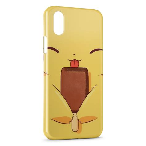 Coque IPhone X XS Pikachu Glace Chocolat Pokemon Pixypia