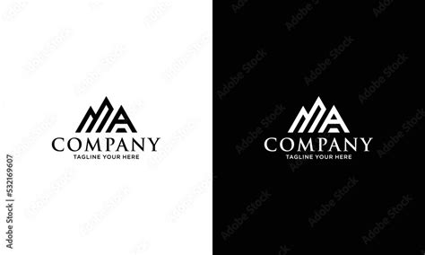 Letter MA Logo Symbol. Initial Monogram Logo. Vector logo for business ...