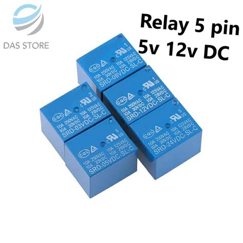 Jual Relay Songle 5V 12V 10A Original SRD 05VDC SL C 5pin T73 DC