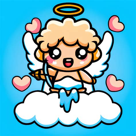 Cupido Met Vleugels Kawaii Chibi Graphic · Creative Fabrica