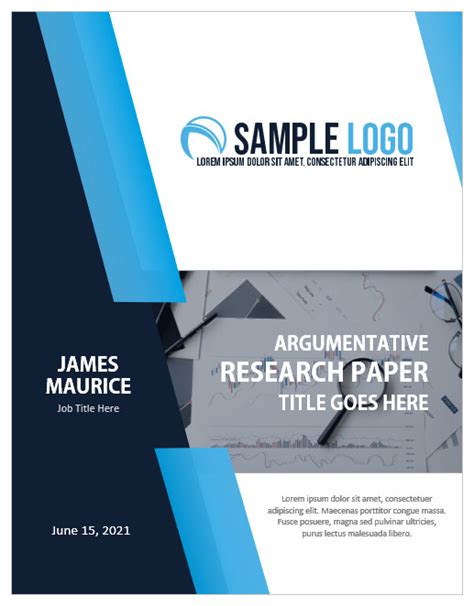 10 Free Cover Page Templates For Research Papers In Ms Word