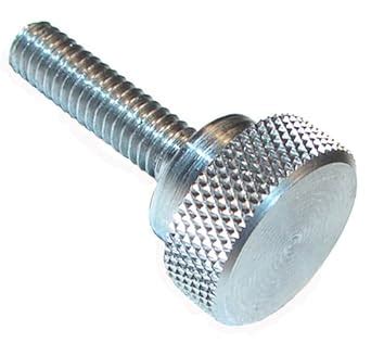 303 Stainless Steel Thumb Screw Plain Finish Knurled Head Flat Point