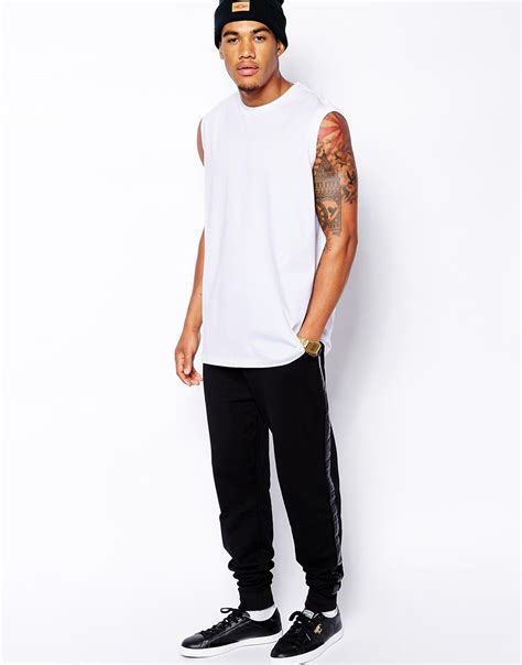 Asos Sleeveless T Shirt With Boxy Oversized Fit In White For Men Lyst