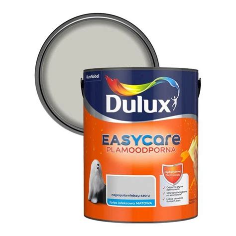 Farba Dulux EasyCare Najpopularniejszy Szary 5 L Farby Kolorowe