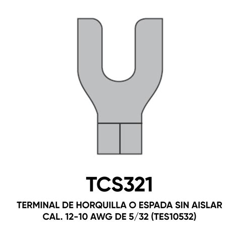 Terminal De Horquilla O Espada Sin Aislar Cal Awg De