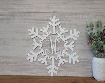 Door Sign Snowflake Etsy