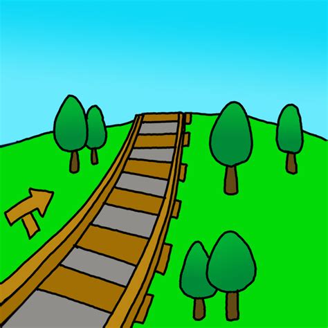 How to Draw Railroad Tracks - Step by Step Easy Drawing Guides ...