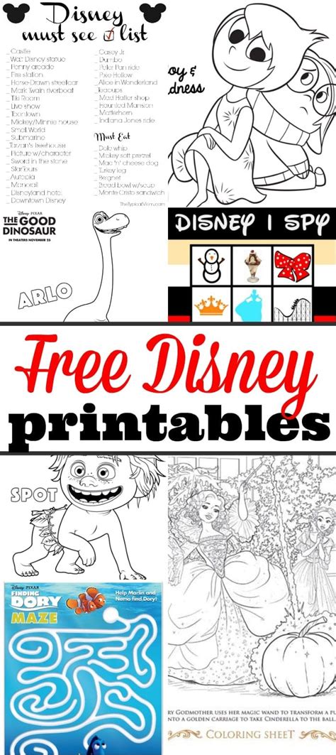 Disney Printables · The Typical Mom