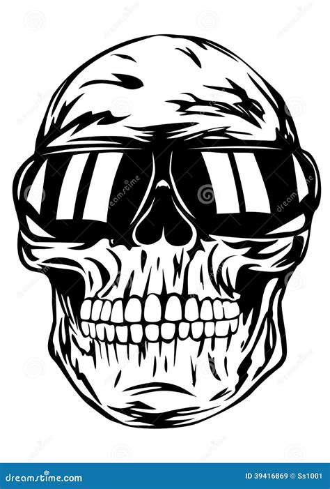 Skull In Sunglasses Stock Vector Image 39416869