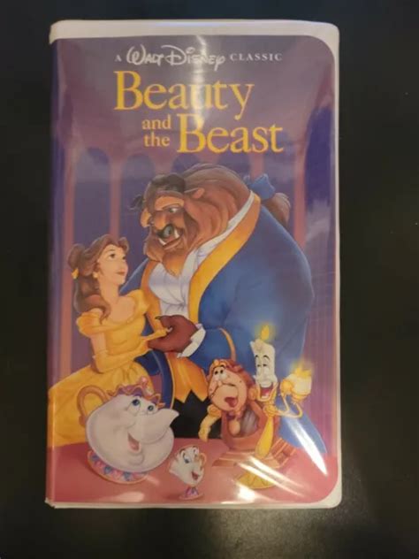 Walt Disney Classic Beauty And The Beast Vhs Tape Rare Black Diamond