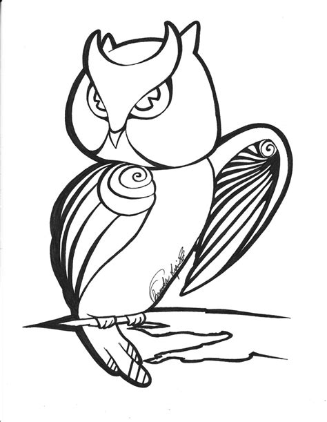 Simple Drawing Owl Cartoon Clip Art Library