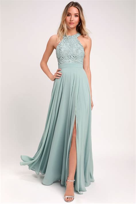 Buy Sage Green Maxi Dresses In Stock