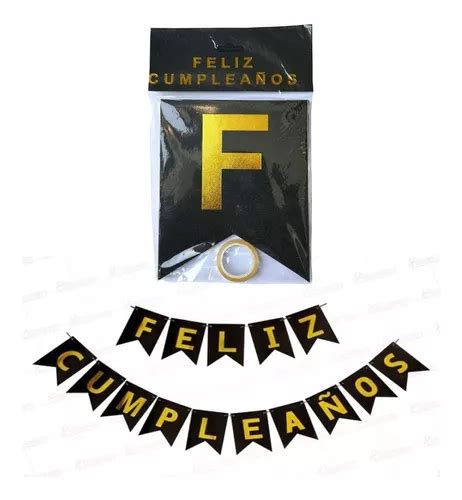 Banderin Feliz Cumplea Os C Glitter Letrero Banner Colores En