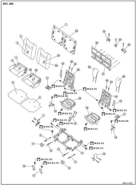 Nissan Rogue Service Manual Third Row Seat Unit Disassembly And