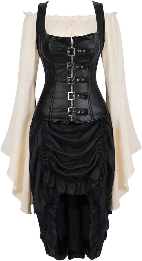 Jutrisujo Steampunk Corsage Corsagenkleid Korsett Bustier Piraten