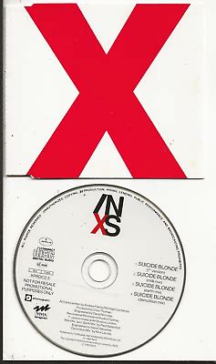 INXS SUICIDE BLONDE 4 VERSIONS RARE UK PROMO ONLY CD WITH TOUR DATES