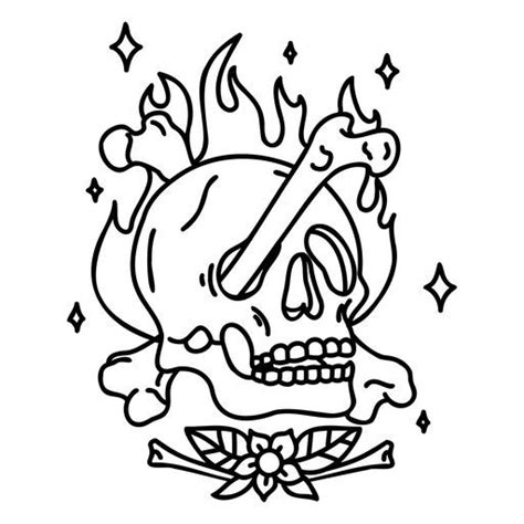 Skull on fire tattoo style PNG Design | Fire tattoo, Tattoo style, Tattoos