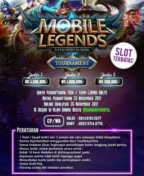 Poster Mobile Legend Turnamen Penggambar