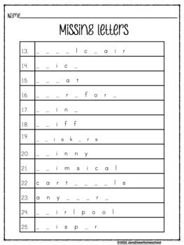 Abeka Spelling Poetry 3 List 32 6th Edition Spelling Practice