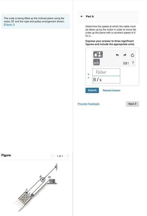 Solved Part A The Crate Is Being Lifted Up The Inclined Chegg