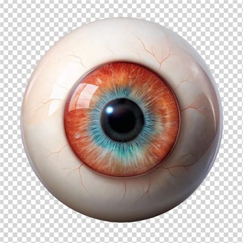 Premium Psd Realistic Human Eyeball Isolated On Transparent Background