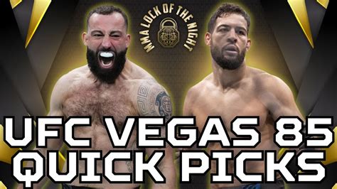 Ufc Vegas Quick Picks Dolidze Vs Imavov Youtube